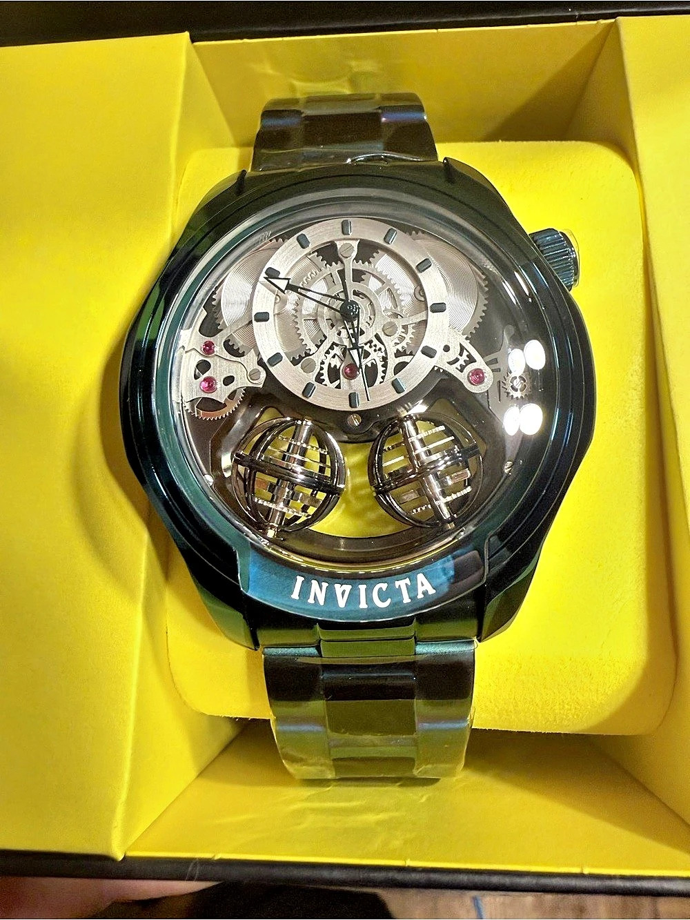 Invicta Specialty Twin-Axis Men's Watch w/ Skeleton Dial - 46mm, Green